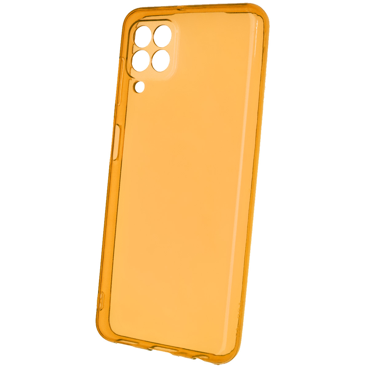Чехол накладка Clear Case для SAMSUNG Galaxy A22 4G (SM-A225F), M22 (SM-M225F), M32 (SM-M325F), силикон 1.5 мм, защита камеры, цвет прозрачно оранжевый