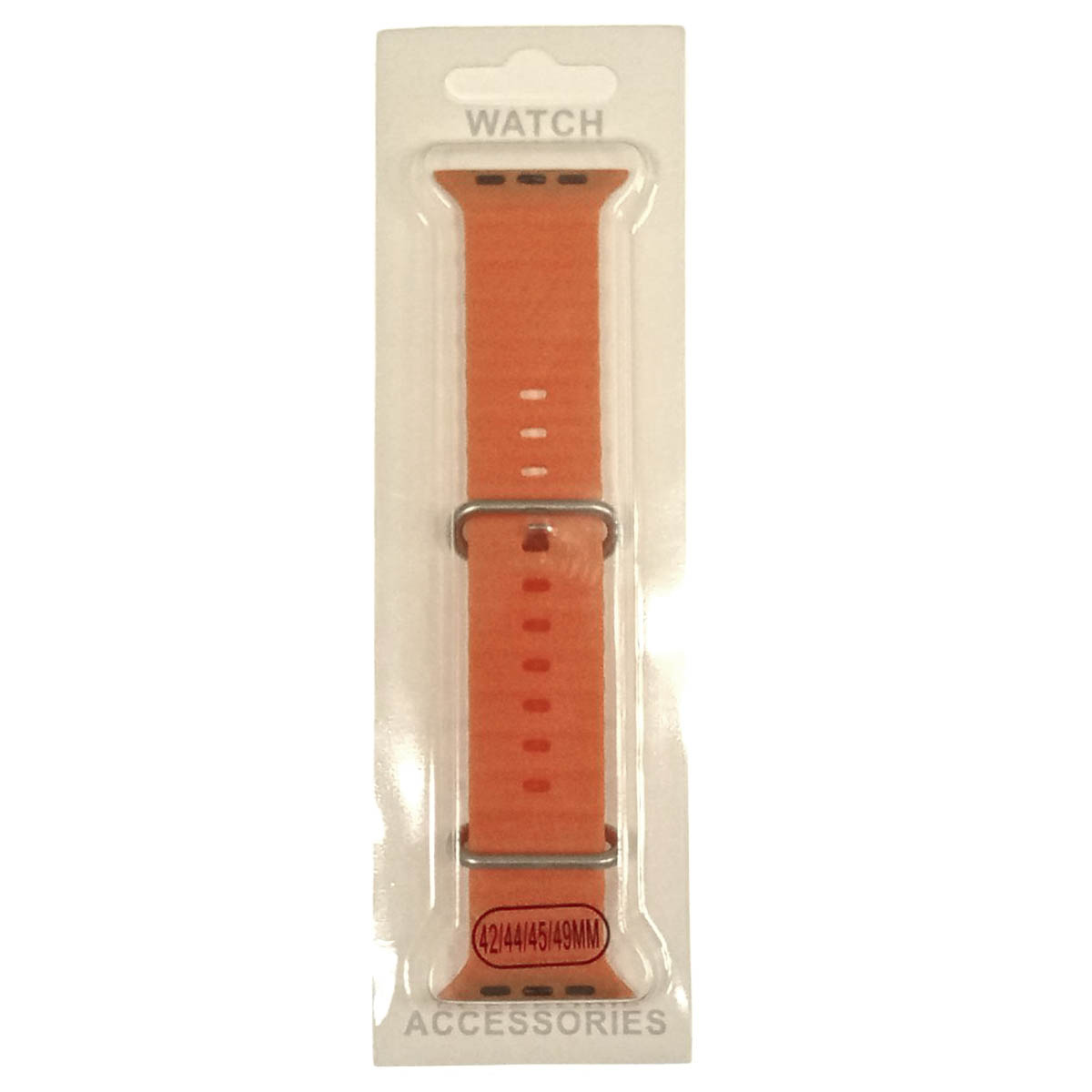 Ремешок для APPLE Watch 42, 44, 45, 49, силикон, матовый, цвет оранжевый