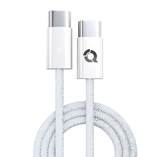 Кабель QAYAN QCC-137 USB Type C на USB Type C, 65W, длина 1 метр, цвет белый