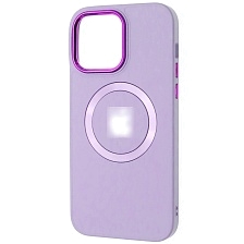 Чехол накладка с поддержкой MagSafe для APPLE iPhone 14 Pro Max (6.7"), силикон, пластик, цвет сиреневый