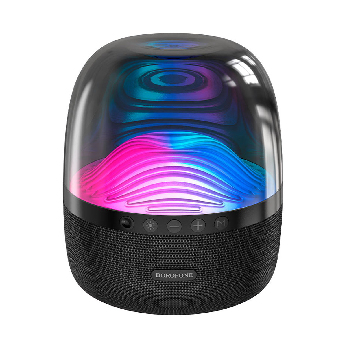 Портативная колонка BOROFONE BP8 Glazed, 11 световых режимов, RGB подсветка, цвет черный