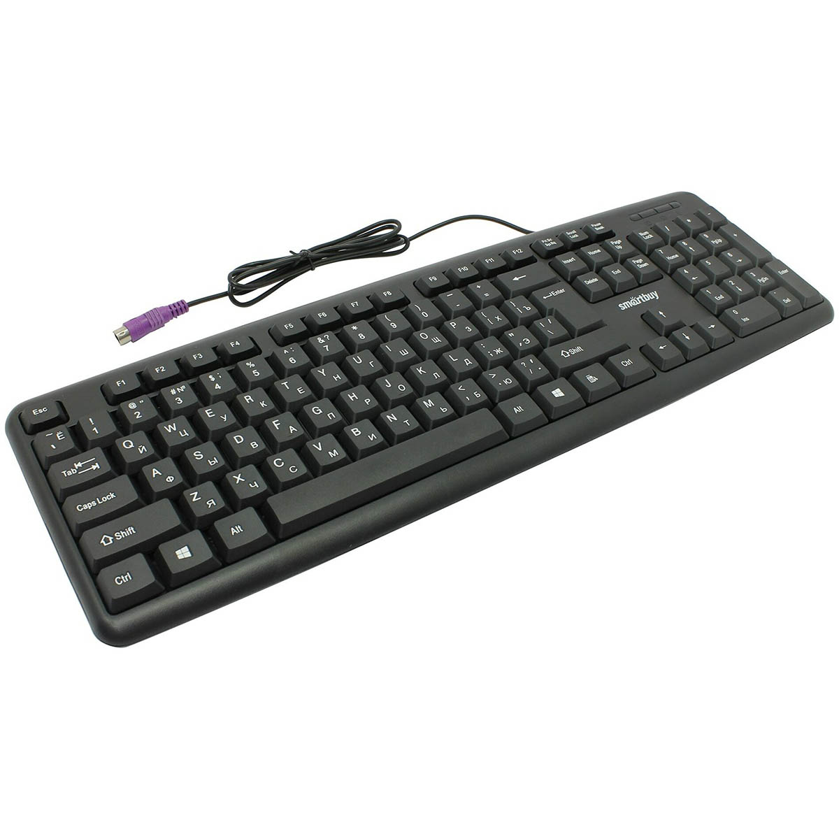 Клавиатура Smartbuy ONE SBK-112P-K, PS/2, цвет черный.