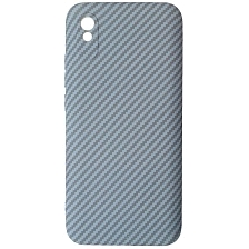 Чехол накладка KING для XIAOMI Redmi 9A, силикон, бархат, карбон, цвет сиреневый