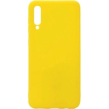 Чехол накладка Soft Touch для SAMSUNG Galaxy A50 (SM-A505), A30s (SM-A307), A50s (SM-A507), силикон, цвет желтый.