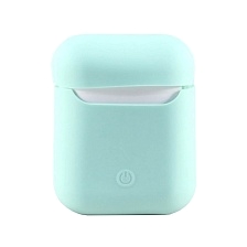 Чехол Silicon Case Slim для беспроводных наушников APPLE AirPods 1, AirPods 2, силикон, цвет мятный Чехол Silicon Case Slim для беспроводных наушников APPLE AirPods 1, AirPods 2, силикон, цвет мятный