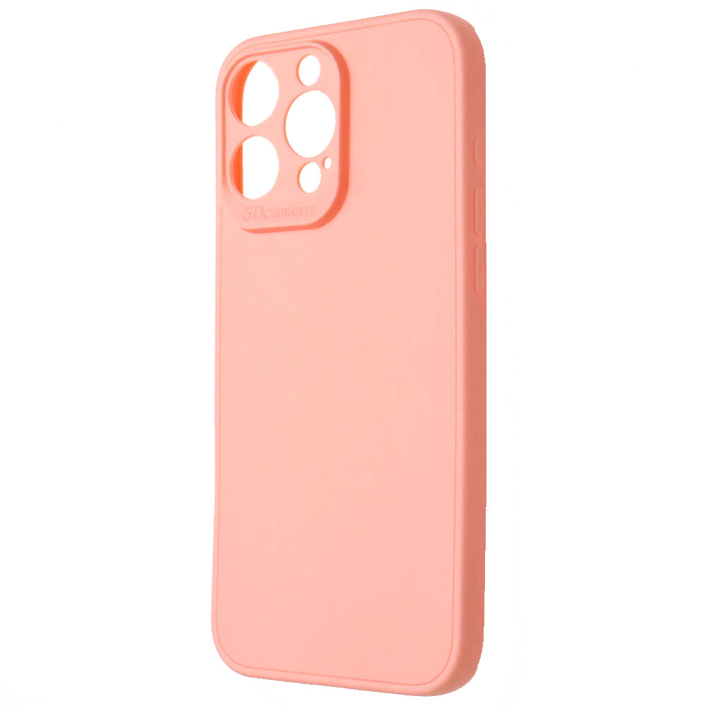 Чехол накладка для APPLE iPhone 16 Pro Max, защита камеры, силикон, цвет персиковый