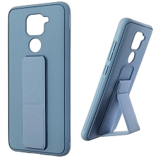 Чехол накладка L NANO для XIAOMI Redmi Note 9, силикон, держатель, цвет голубой