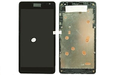 Дисплей Microsoft Lumia 535 DS в сборе с тачскрином в рамке (REV.CT2C1607FPC-A1E).