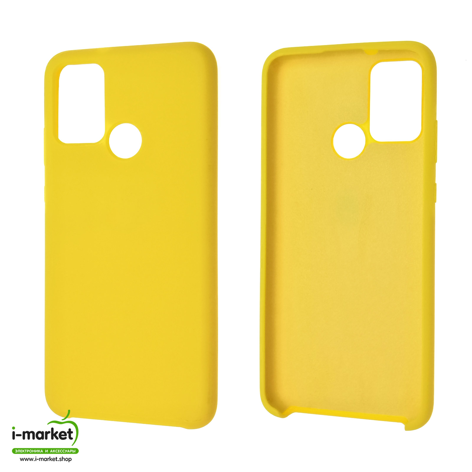 Чехол накладка Silicon Cover для HUAWEI Honor 9A (MOA-LX9N), силикон, бархат, цвет желтый