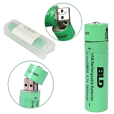 АКБ (Аккумулятор) G60 18650 LTP-17, 3.7V, 3800mah, встроенная USB зарядка, цвет зеленый