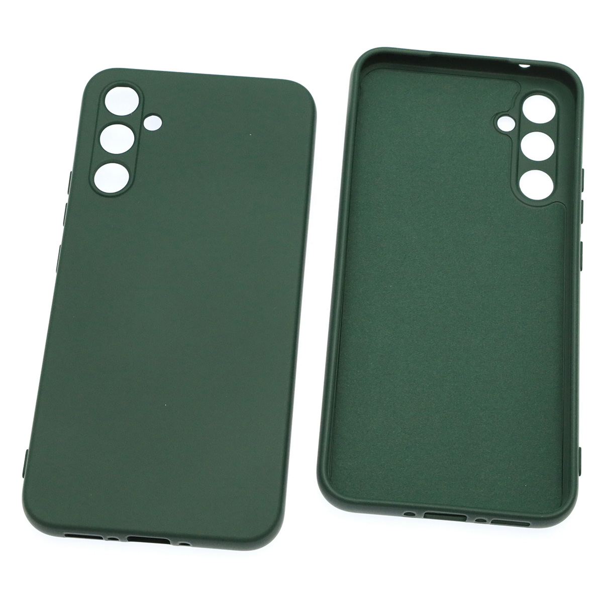 Чехол накладка NANO для SAMSUNG Galaxy A34 5G, силикон, бархат, цвет темно зеленый