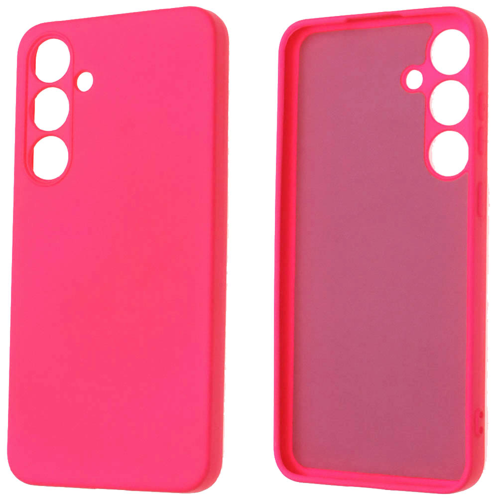 Чехол накладка NANO для SAMSUNG Galaxy S24 Plus, Galaxy S25 Plus, силикон, бархат, цвет фуксия