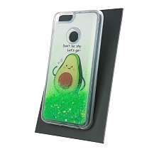 Чехол накладка TransFusion для HUAWEI Honor 9 Lite, Honor 7S, P Smart, силикон, переливашка, рисунок Авокадо Don't be shy Let's go.