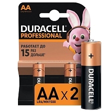 Батарейка DURACELL PROFESSIONAL LR6 AA BL2 Alkaline 1.5V
