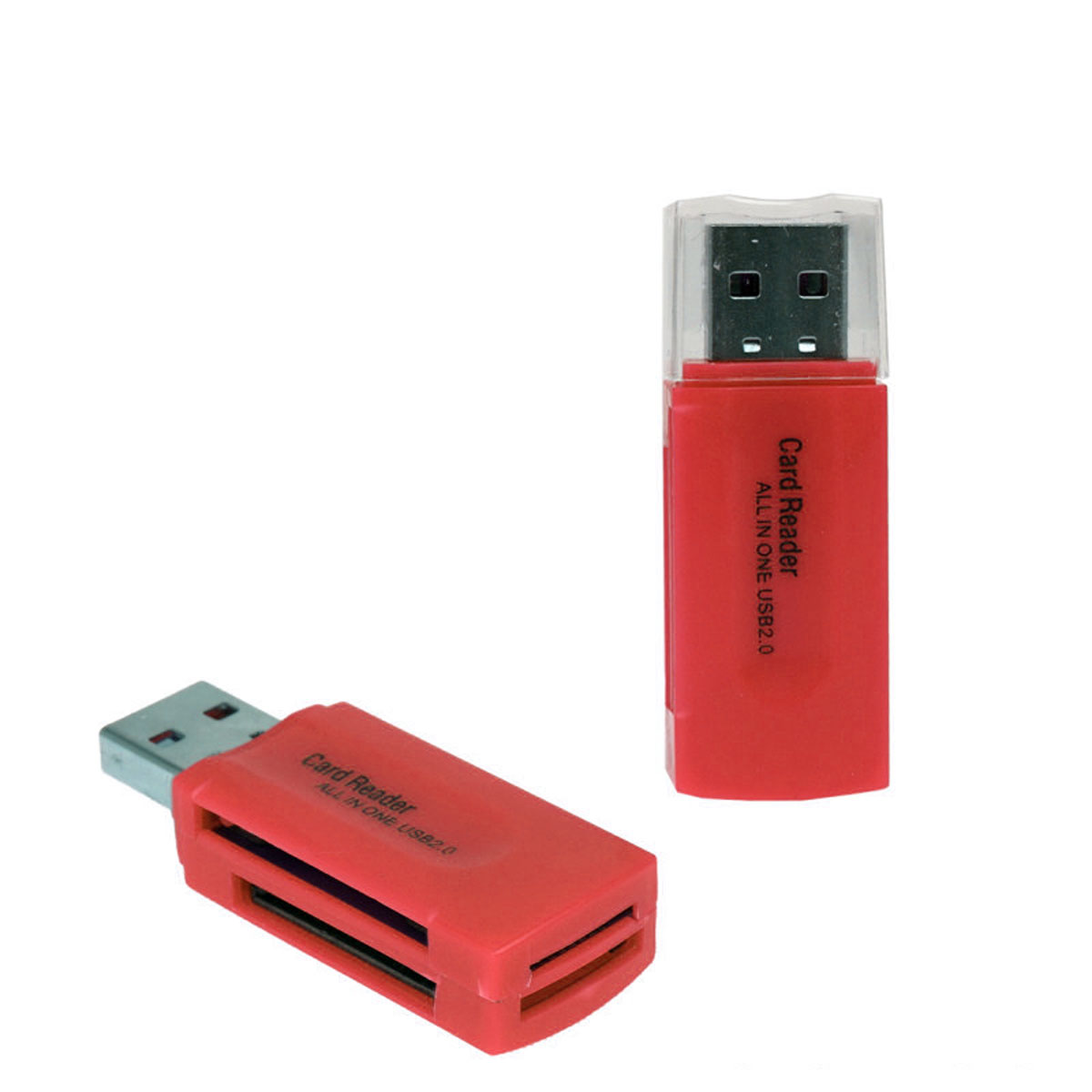Картридер универсальный USB59, 15 в 1, цвет красный