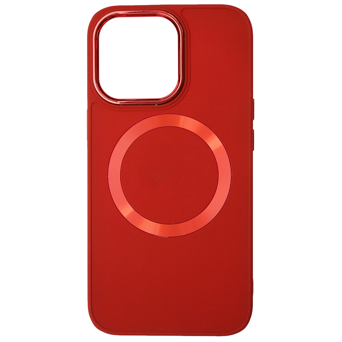 Чехол накладка с поддержкой MagSafe для APPLE iPhone 13 Pro (6.1"), силикон, пластик, цвет красный