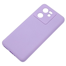 Чехол накладка Silicon Cover для XIAOMI 13T, XIAOMI 13T Pro, защита камеры, силикон, бархат, цвет сиреневый