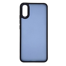 Чехол накладка для XIAOMI Redmi 9A, силикон, пластик, цвет окантовки темно синий Чехол накладка для XIAOMI Redmi 9A, силикон, пластик, цвет окантовки темно синий