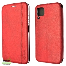 Чехол книжка LIZARD для HUAWEI P40 Lite, Nova 6 SE, Nova 7i, экокожа, визитница, цвет красный.