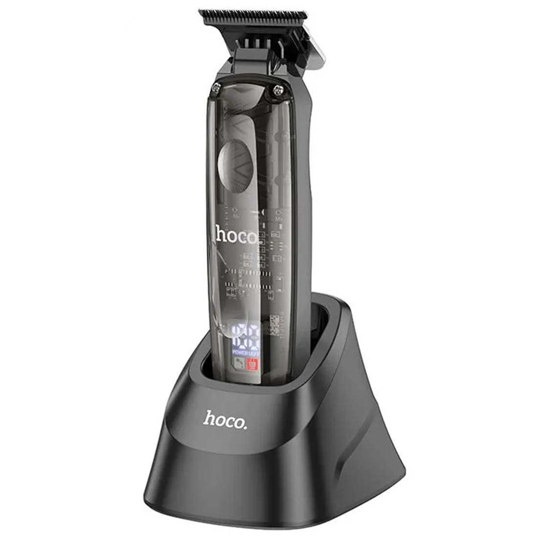 Машинка для стрижки волос HOCO DAR21, 3 насадки, база для зарядки, цвет черный (распродажа -60%)