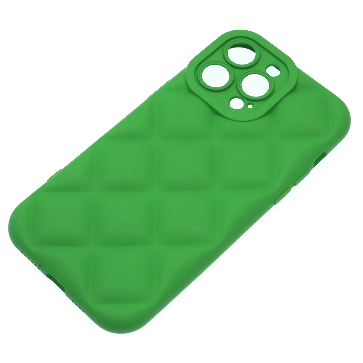 Чехол накладка для APPLE iPhone 14 Pro Max (6.7"), силикон, 3D ромб, цвет зеленый