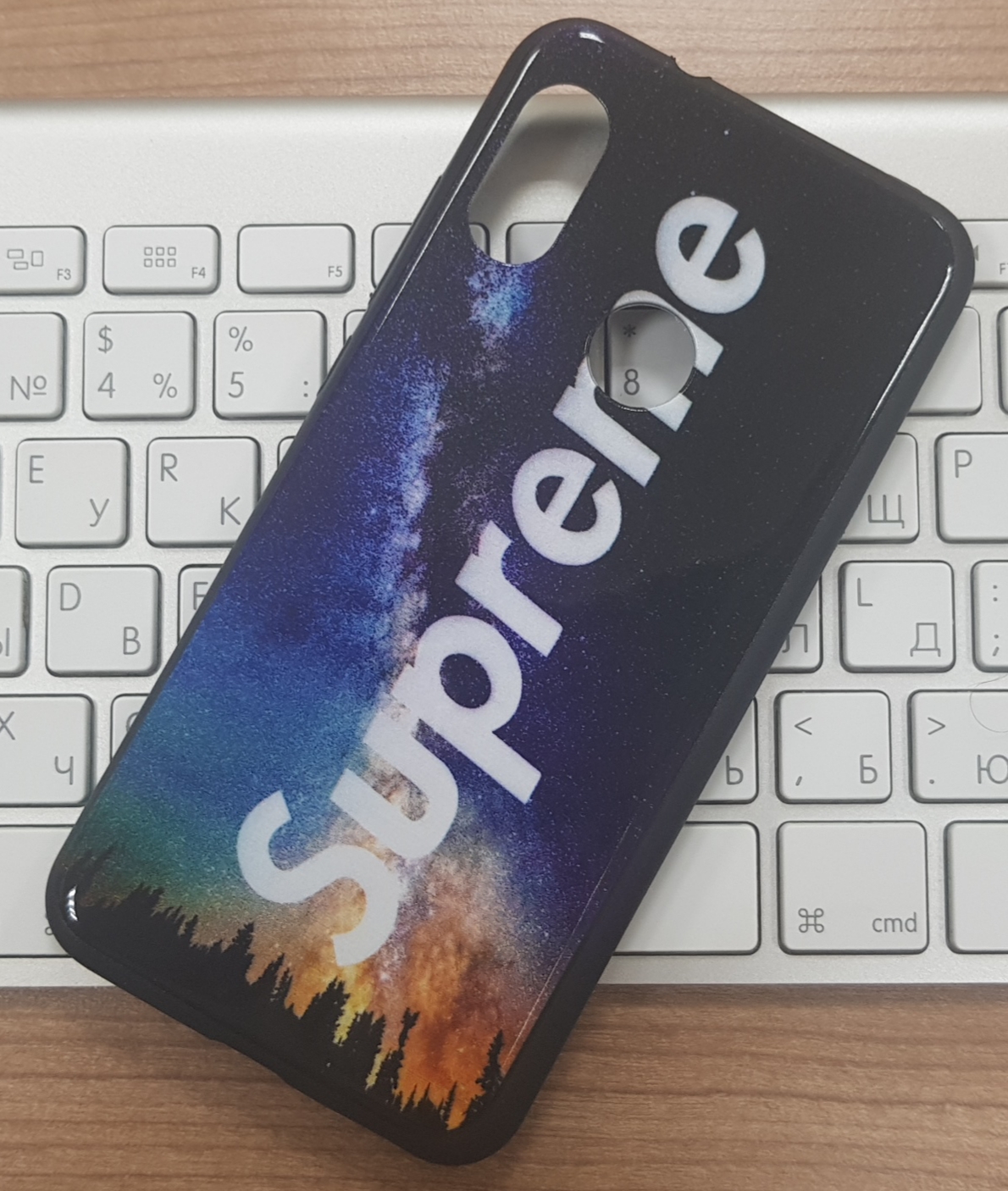 Чехол накладка для XIAOMI REDMI 6 PRO, MI A2 LITE, силикон, рисунок Supreme.