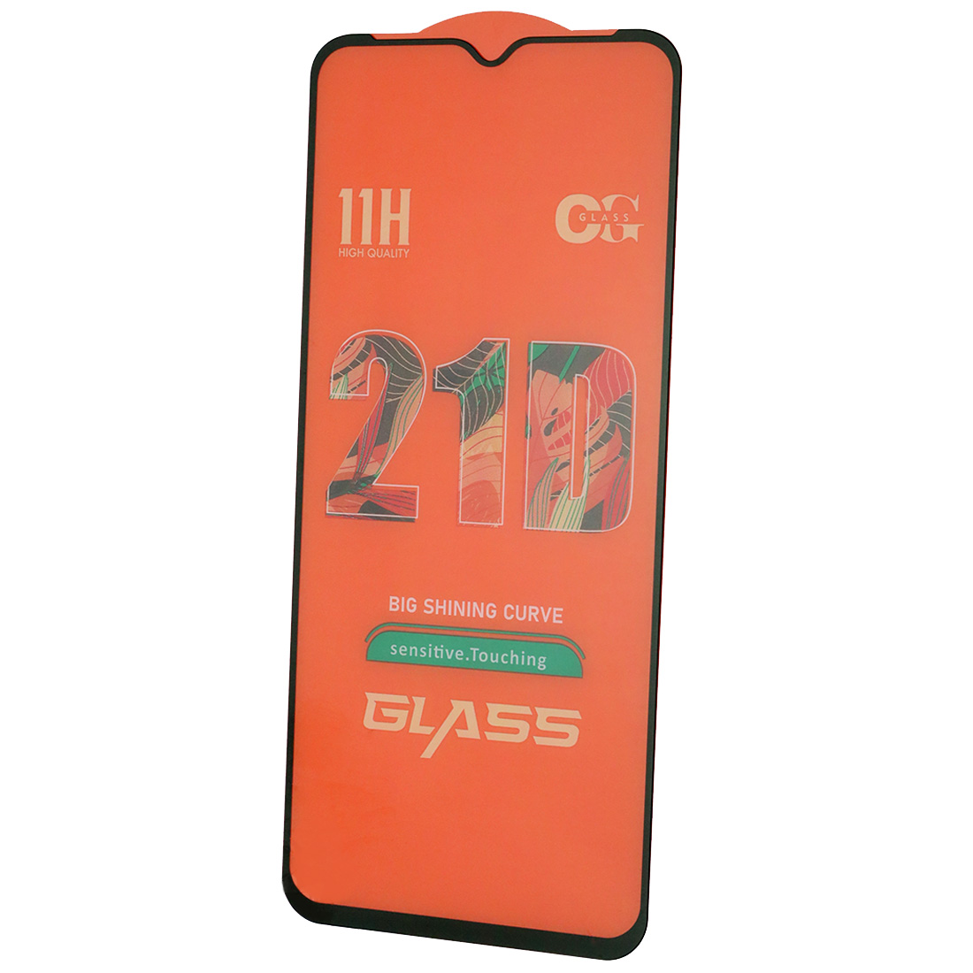 Защитное стекло 21D для INFINIX Smart 7, цвет окантовки черный