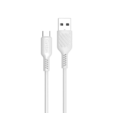 Кабель EARLDOM EC-171C USB Type C, 2.4A, длина 1 метр, цвет белый