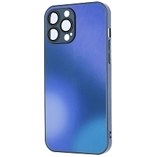 Чехол накладка с поддержкой MagSafe для APPLE iPhone 13 Pro Max (6.7"), силикон, стекло, защита камеры, цвет темно синий Чехол накладка с поддержкой MagSafe для APPLE iPhone 13 Pro Max (6.7"), силикон, стекло, защита камеры, цвет темно синий