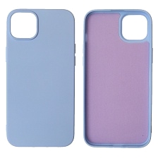 Чехол накладка NANO для iPhone 14 Plus, силикон, бархат, цвет васильковый