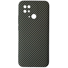 Чехол накладка KING для XIAOMI Redmi 10C, POCO C40, силикон, бархат, карбон, цвет серый