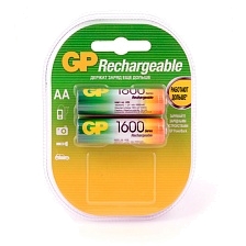 Аккумулятор перезаряжаемый GP R6 AA BL2 NI-MH 1600mAh, тип пальчиковый