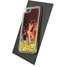 Чехол накладка TransFusion для APPLE iPhone 6, iPhone 6G, iPhone 6S, силикон, переливашка, рисунок Девушка в шляпе