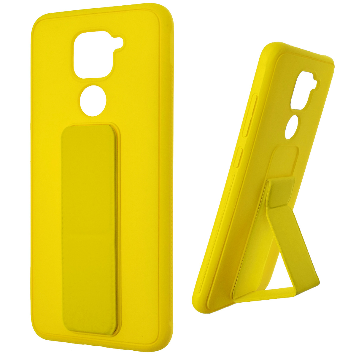 Чехол накладка L NANO для XIAOMI Redmi Note 9, силикон, держатель, цвет желтый
