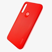 Чехол накладка Cherry для HUAWEI P Smart Z, Honor 9X, Oppo F11 Pro, силикон, полоски, цвет красный.