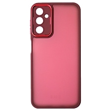Чехол накладка KING для SAMSUNG Galaxy A14 4G, силикон, пластик, защита камеры, цвет окантовки бордовый Чехол накладка KING для SAMSUNG Galaxy A14 4G, силикон, пластик, защита камеры, цвет окантовки бордовый