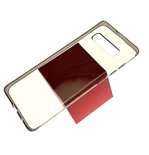 Чехол накладка TPU CASE для SAMSUNG Galaxy S10 Plus (SM-G975), силикон, ультратонкий, цвет прозрачный.