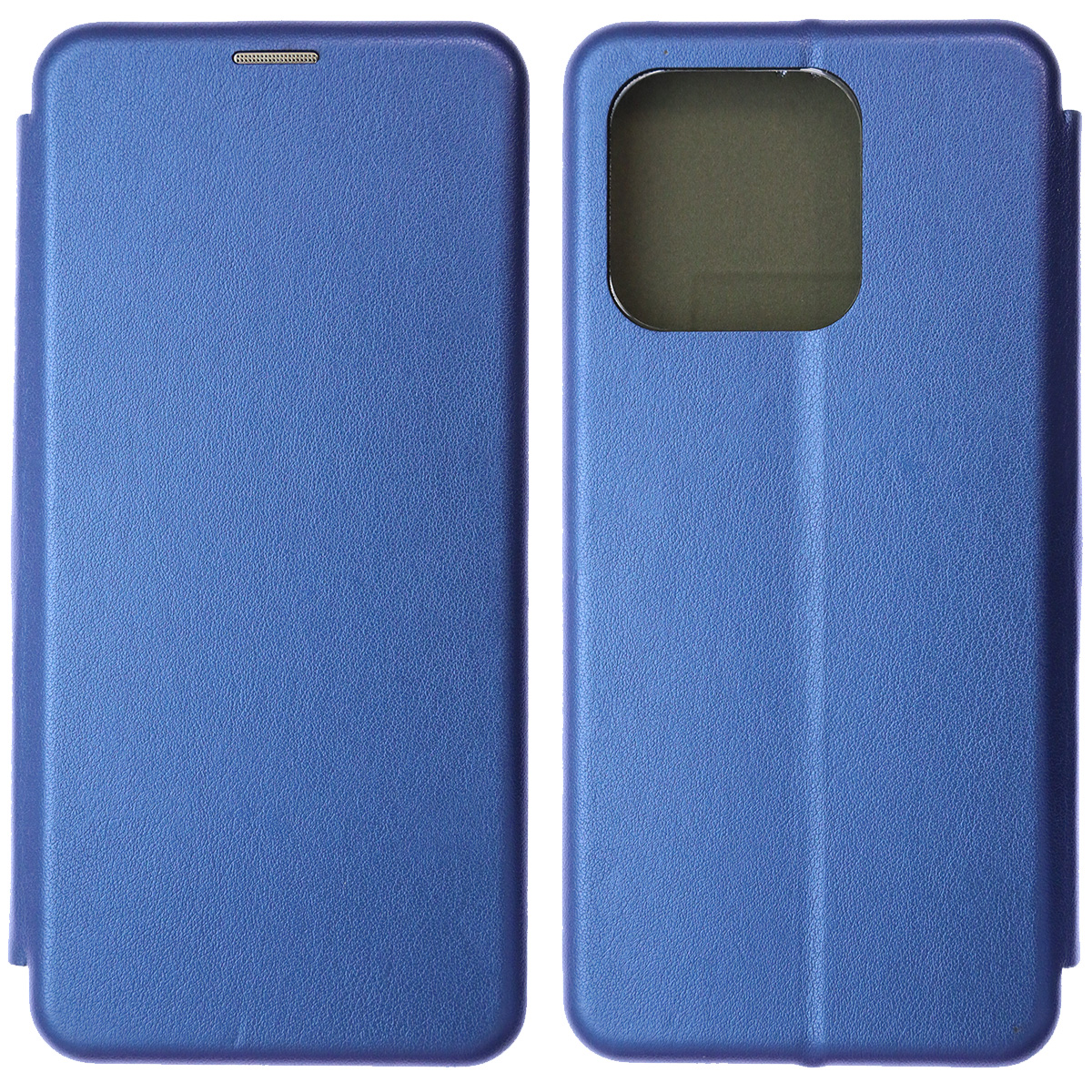 Чехол книжка STYLISH для XIAOMI Redmi 12C, POCO C55, экокожа, визитница, цвет синий