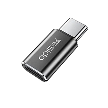 Адаптер, переходник, конвертер YESIDO GS22 Lightning 8 pin (мама) на USB Type C (папа), цвет черный Адаптер, переходник, конвертер YESIDO GS22 Lightning 8 pin (мама) на USB Type C (папа), цвет черный