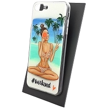 Чехол накладка для APPLE iPhone 7 Plus, iPhone 8 Plus, силикон, блестки, глянцевый, рисунок Weekend