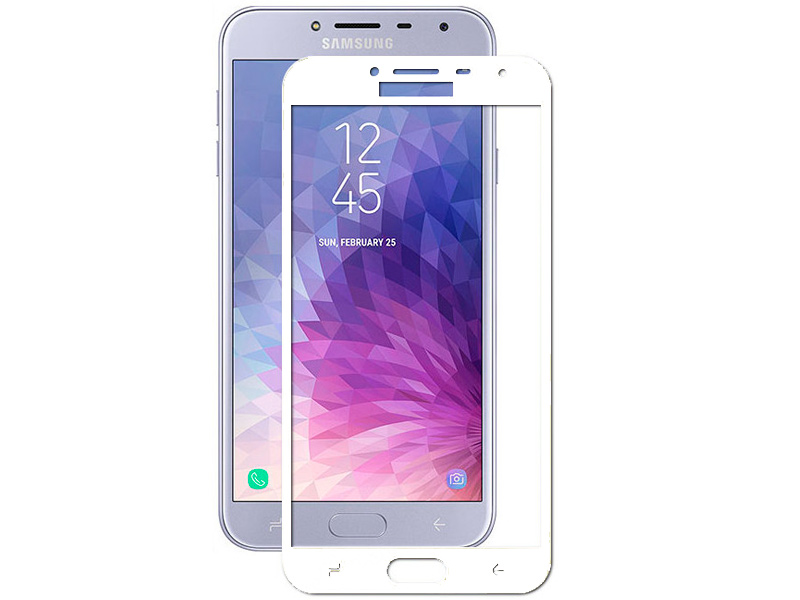 Защитное стекло для SAMSUNG Galaxy J4 2018 (SM-J400) Full Glue 9H кант белый. Защитное стекло для SAMSUNG Galaxy J4 2018 (SM-J400) Full Glue 9H кант белый.