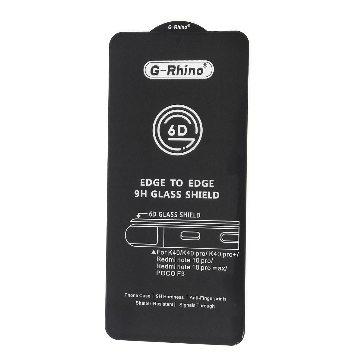 Защитное стекло 6D G-Rhino для XIAOMI POCO F3, Redmi K40, Redmi K40 Pro, POCO X4 NFC, Redmi Note 10 Pro, Redmi Note 11 Pro, Redmi Note 13 4G, Redmi Note 14 4G, цвет окантовки черный