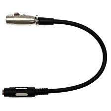 Переходник XLR гнездо - 6.3 mono гнездо, длина 0.3 метра, цвет черный