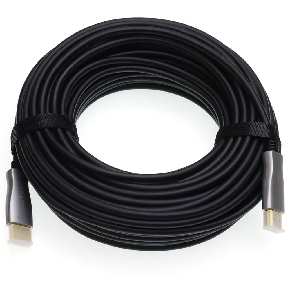 Активный оптический кабель HDMI - HDMI H277 4K UHD, HDTV 2.0, силикон, длина 20 метров, цвет черный Активный оптический кабель HDMI - HDMI H277 4K UHD, HDTV 2.0, силикон, длина 20 метров, цвет черный