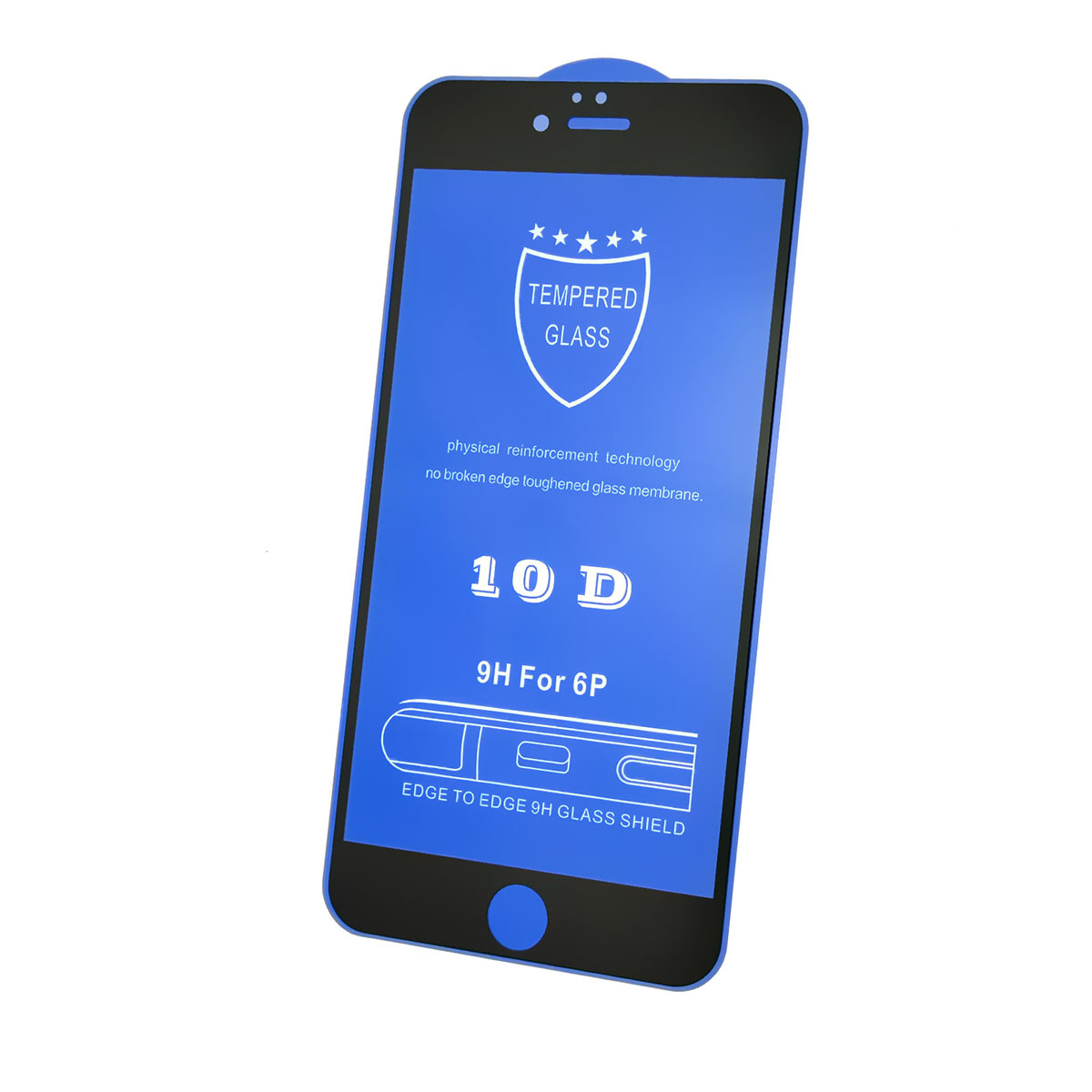 Защитное стекло 10D для APPLE iPhone 6 Plus, 6G Plus, 6S Plus, цвет окантовки черный. Защитное стекло 10D для APPLE iPhone 6 Plus, 6G Plus, 6S Plus, цвет окантовки черный.