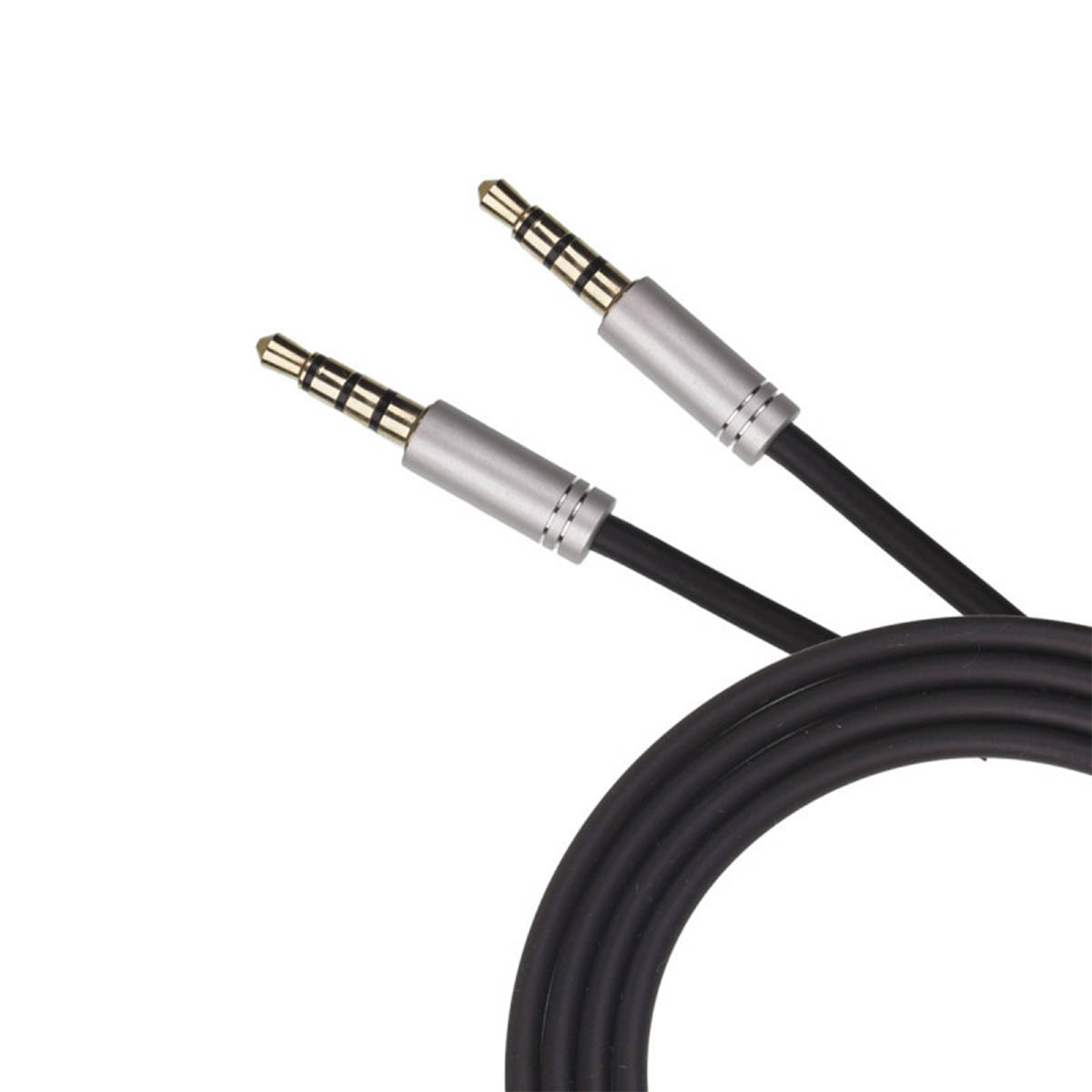 Кабель AUX MRM R7 силикон, длина 1 метр, 4 pin, цвет черный Кабель AUX MRM R7 силикон, длина 1 метр, 4 pin, цвет черный