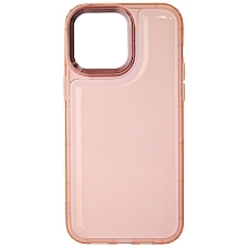 Чехол накладка AIR BAG для APPLE iPhone 14 Pro Max (6.7"), силикон, цвет прозрачно розовый
