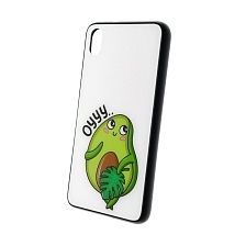 Чехол накладка для XIAOMI Redmi 7A, силикон, стекло, рисунок AVOCADO Oyyy....
