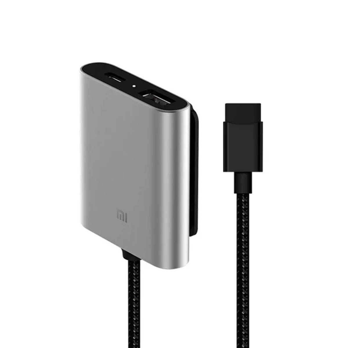 Удлинитель для XIAOMI Car Charger QC 3.0 USB-A + USB-C Silver (CCPJ01ZM), цвет серебристый