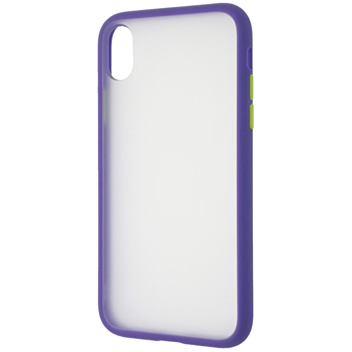 Чехол накладка SKIN SHELL для APPLE iPhone XR, силикон, пластик, цвет окантовки сиреневый